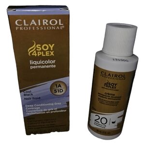 Clairol Professional Soy 4 Complex Liquid Permanent Hair Dye & Developer Bundle